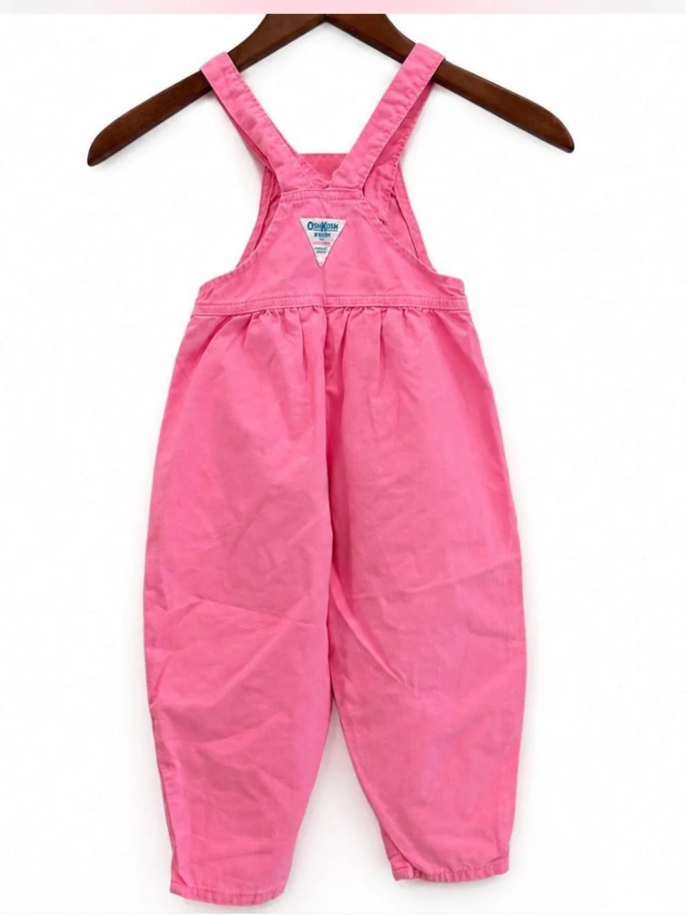 Vintage OshKosh B'gosh Overalls Vestbak Pink Kids/Girls Toddler Size 4T